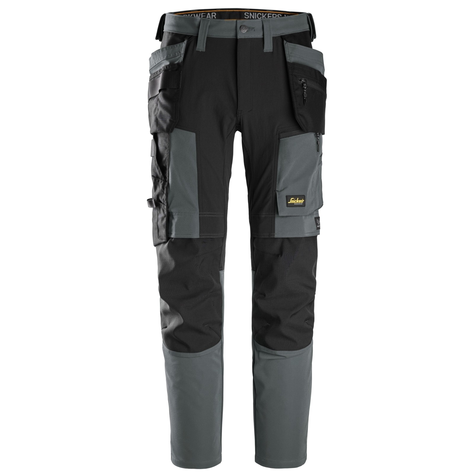 Pantaloni de lucru 4-way stretch, cu buzunare holster, Snickers Workwear, AW, 6218, Steel Grey/Black