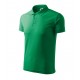 Tricou de bărbați Pique Polo, bumbac 65%, 200 g/mp Verde mediu