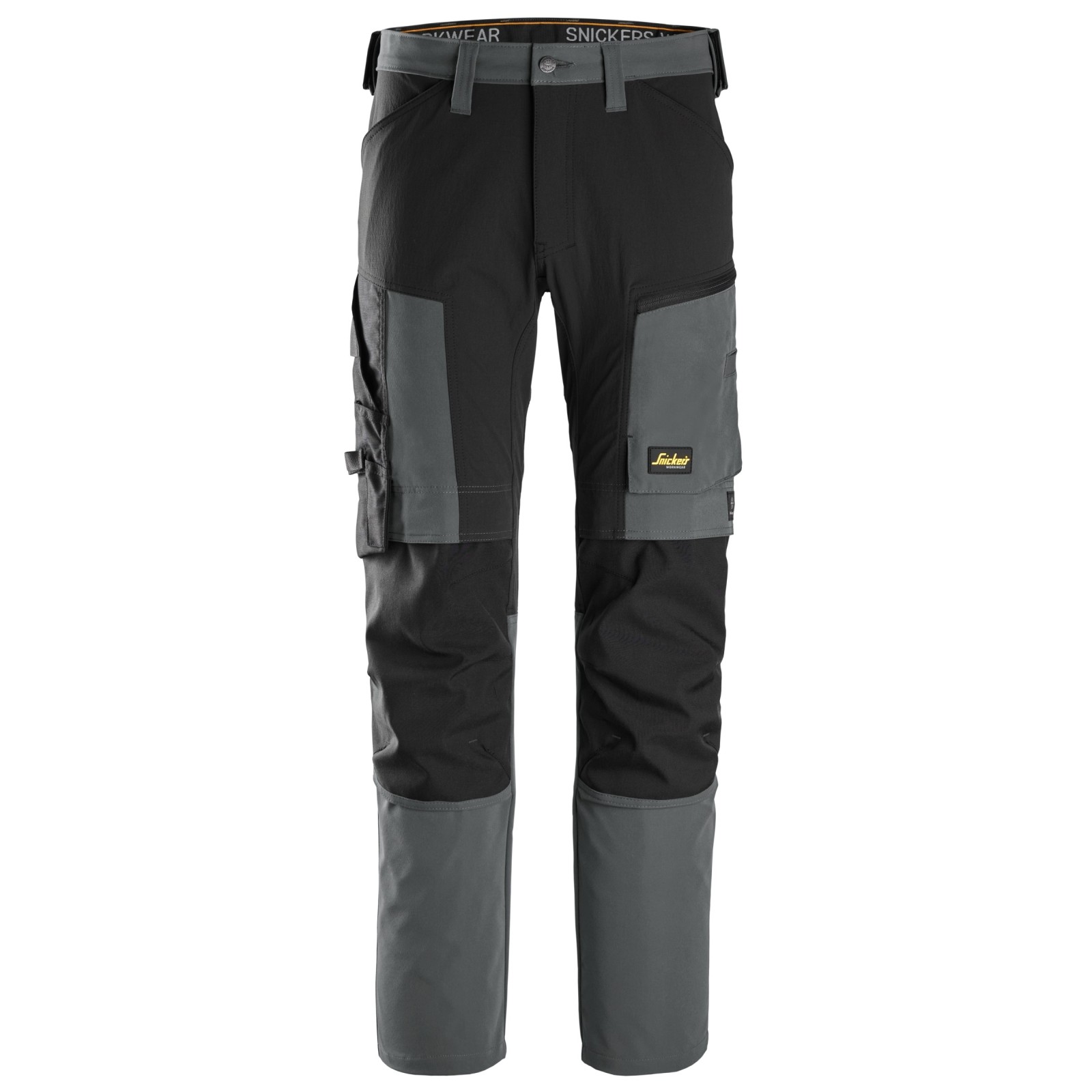 Pantaloni de lucru stretch, Snickers Workwear, AllroundWork, 6318, Steel Grey/Black