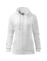 Hanorac de damă, cu glugă, Trendy Zipper, 65% bumbac, 35% poliester, 300 g/mp