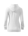 Hanorac de damă, cu glugă, Trendy Zipper, 65% bumbac, 35% poliester, 300 g/mp