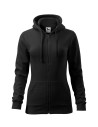 Hanorac de damă, cu glugă, Trendy Zipper, 65% bumbac, 35% poliester, 300 g/mp