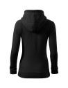 Hanorac de damă, cu glugă, Trendy Zipper, 65% bumbac, 35% poliester, 300 g/mp