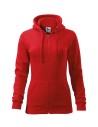 Hanorac de damă, cu glugă, Trendy Zipper, 65% bumbac, 35% poliester, 300 g/mp