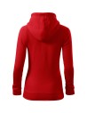 Hanorac de damă, cu glugă, Trendy Zipper, 65% bumbac, 35% poliester, 300 g/mp
