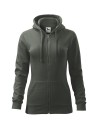 Hanorac de damă, cu glugă, Trendy Zipper, 65% bumbac, 35% poliester, 300 g/mp
