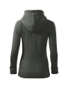 Hanorac de damă, cu glugă, Trendy Zipper, 65% bumbac, 35% poliester, 300 g/mp