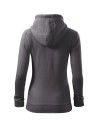 Hanorac de damă, cu glugă, Trendy Zipper, 65% bumbac, 35% poliester, 300 g/mp