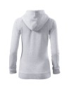 Hanorac de damă, cu glugă, Trendy Zipper, 65% bumbac, 35% poliester, 300 g/mp