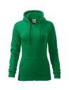 Hanorac de damă, cu glugă, Trendy Zipper, 65% bumbac, 35% poliester, 300 g/mp