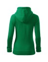 Hanorac de damă, cu glugă, Trendy Zipper, 65% bumbac, 35% poliester, 300 g/mp
