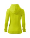 Hanorac de damă, cu glugă, Trendy Zipper, 65% bumbac, 35% poliester, 300 g/mp
