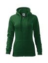 Hanorac de damă, cu glugă, Trendy Zipper, 65% bumbac, 35% poliester, 300 g/mp