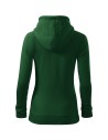 Hanorac de damă, cu glugă, Trendy Zipper, 65% bumbac, 35% poliester, 300 g/mp