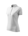 Tricou de damă Pique Polo, bumbac 65%, 200 g/mp Alb