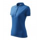 Tricou de damă Pique Polo, bumbac 65%, 200 g/mp Albastru azuriu