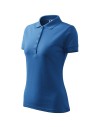 Tricou de damă Pique Polo, bumbac 65%, 200 g/mp Albastru azuriu