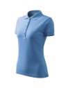 Tricou de damă Pique Polo, bumbac 65%, 200 g/mp Albastru deschis